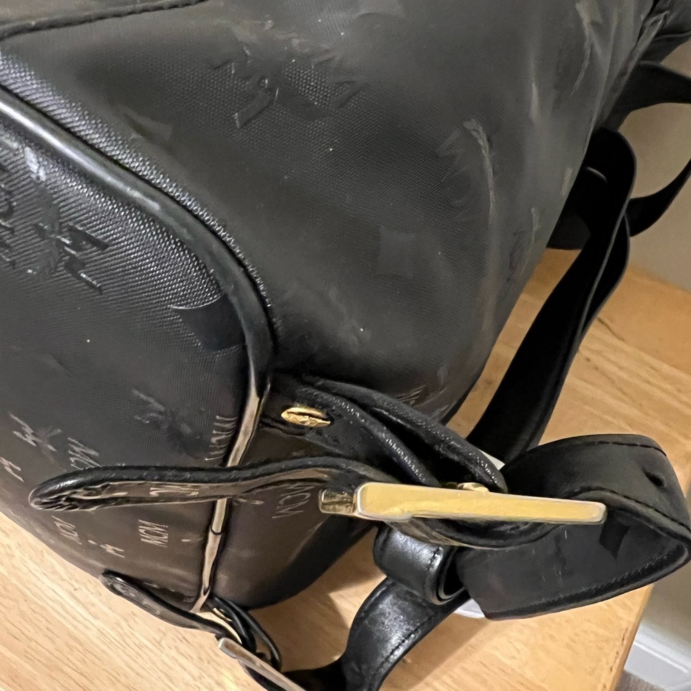 MCM Black Logo Backpack - Picture 6 of 13